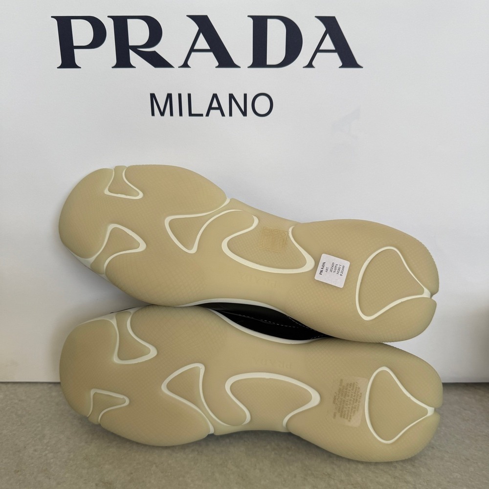 Prada re-edition Men's Black Nappa Leather Sneakers Shoes 2EE429, Size UK 11 - Picture 12 of 16